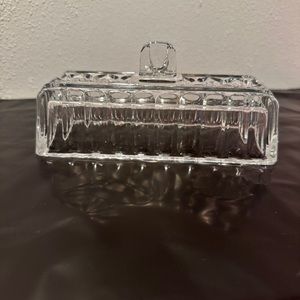 Glass butter dish lid